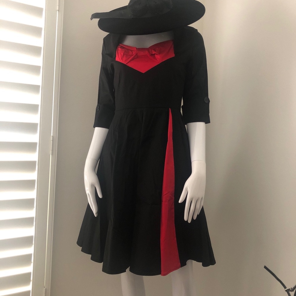 Vintage style NEW black and red dress